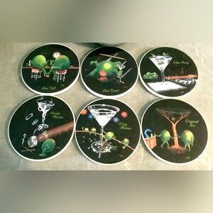 6”canopy plates. 4” coasters.